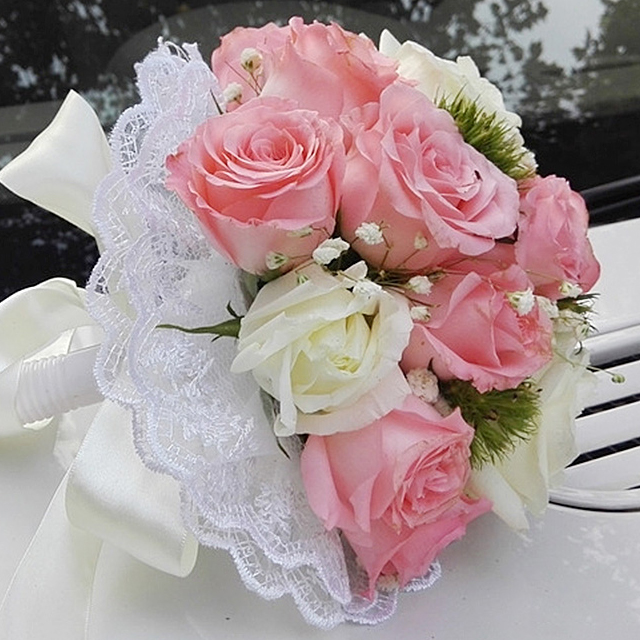 【蕾丝情结】韩式订婚求婚鲜花花束同城店速递结婚婚庆用花新娘手捧花