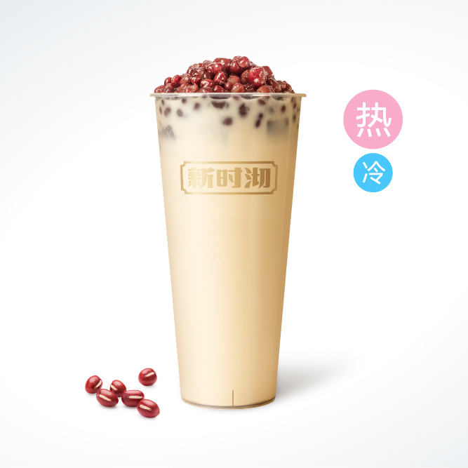 红豆奶茶（热）