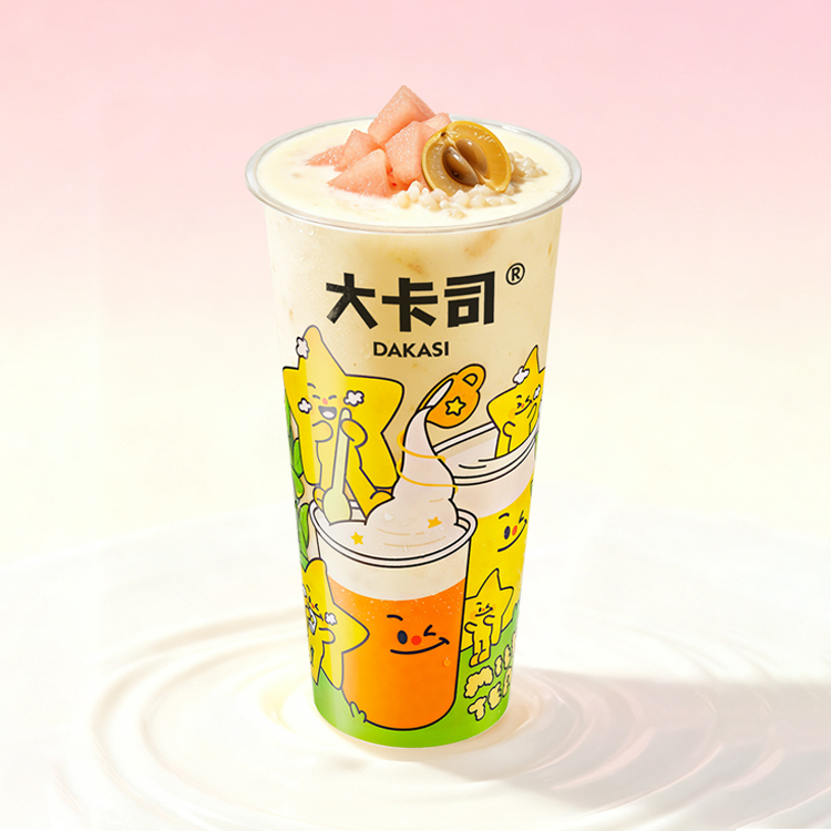黄皮蜜桃酸奶昔