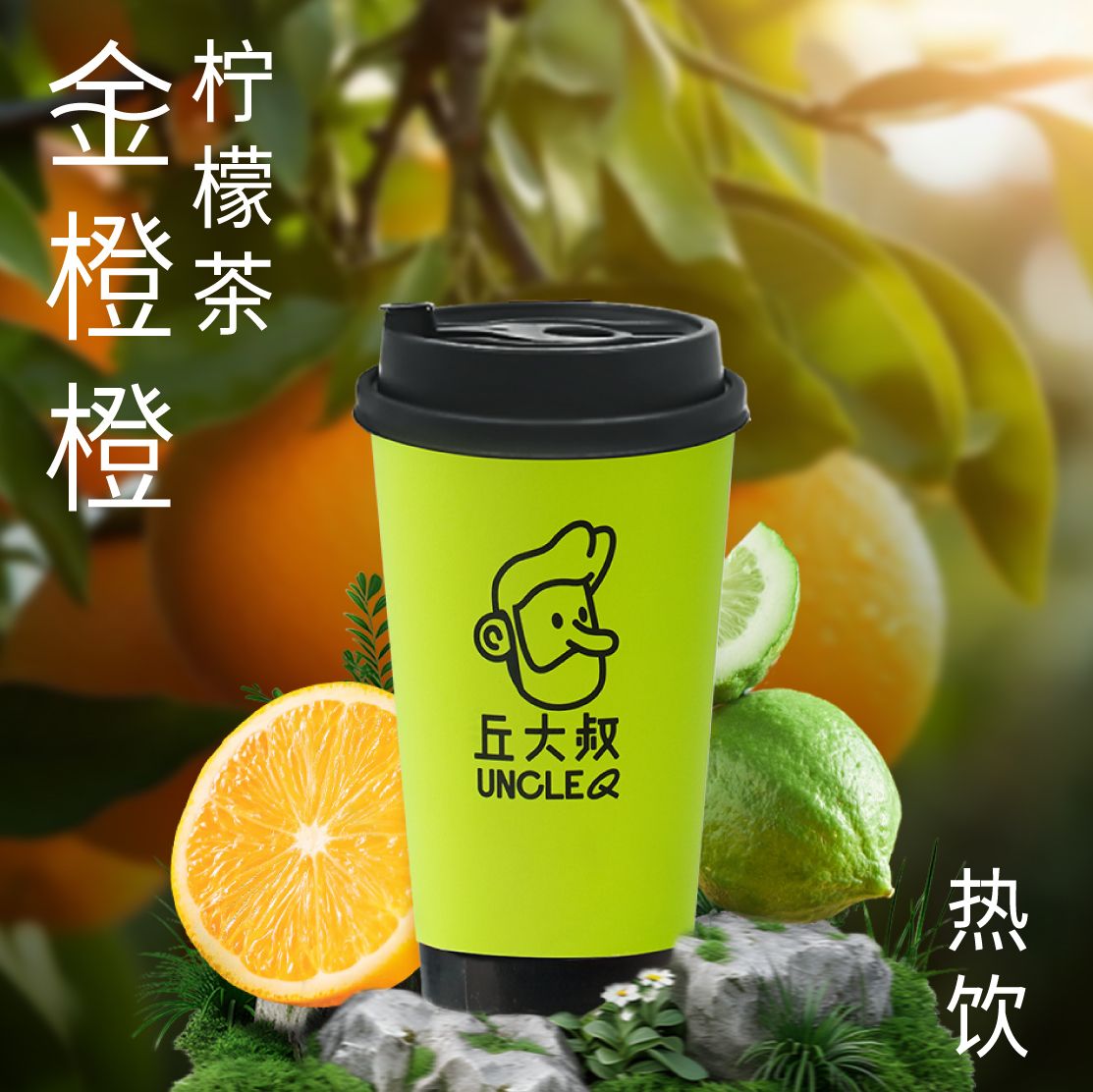 金橙橙柠檬茶（热饮）