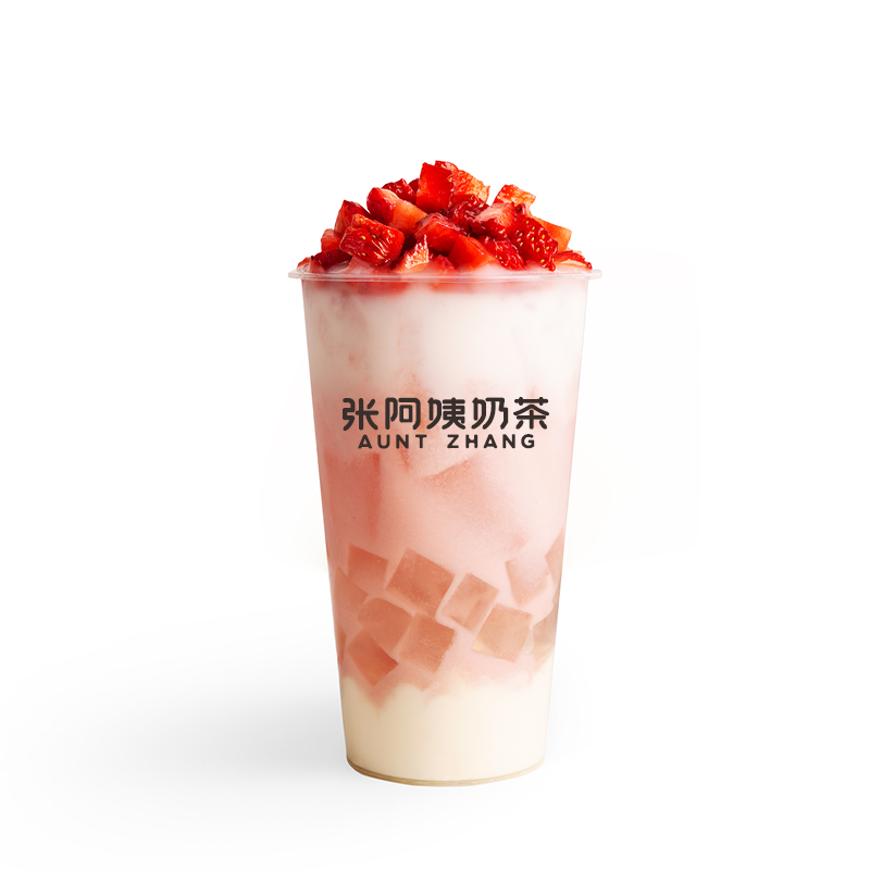 草莓麻薯牛奶
