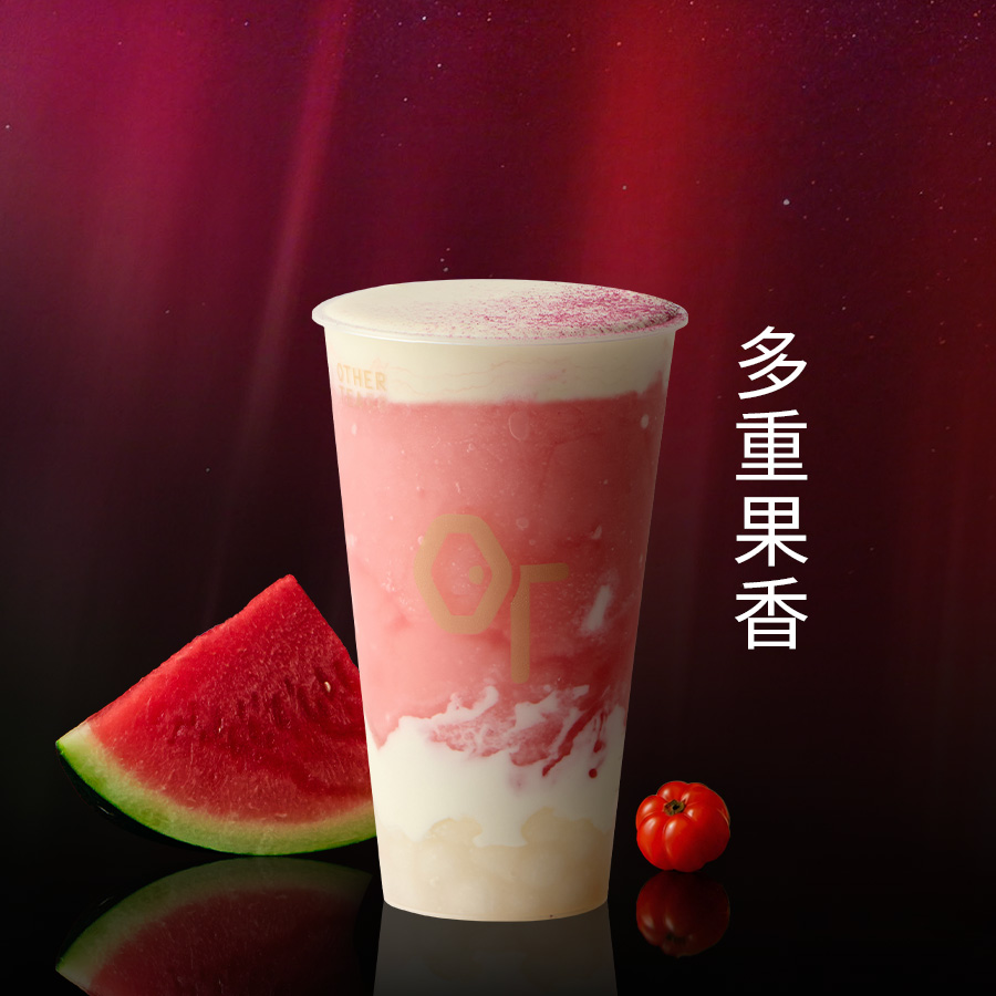 绯莓墨瓜冰奶油