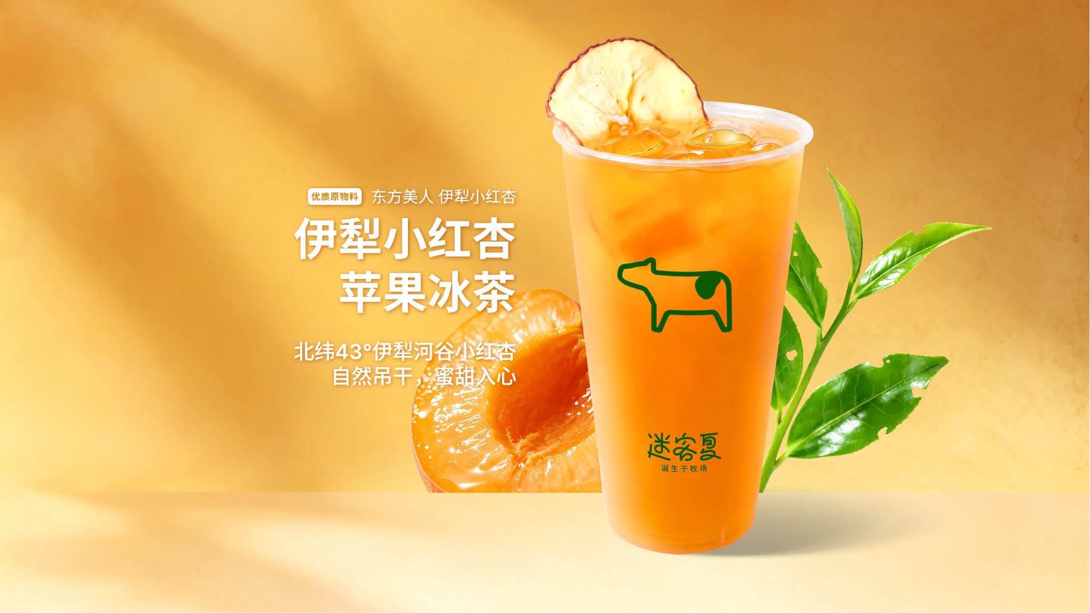伊犁小红杏苹果冰茶