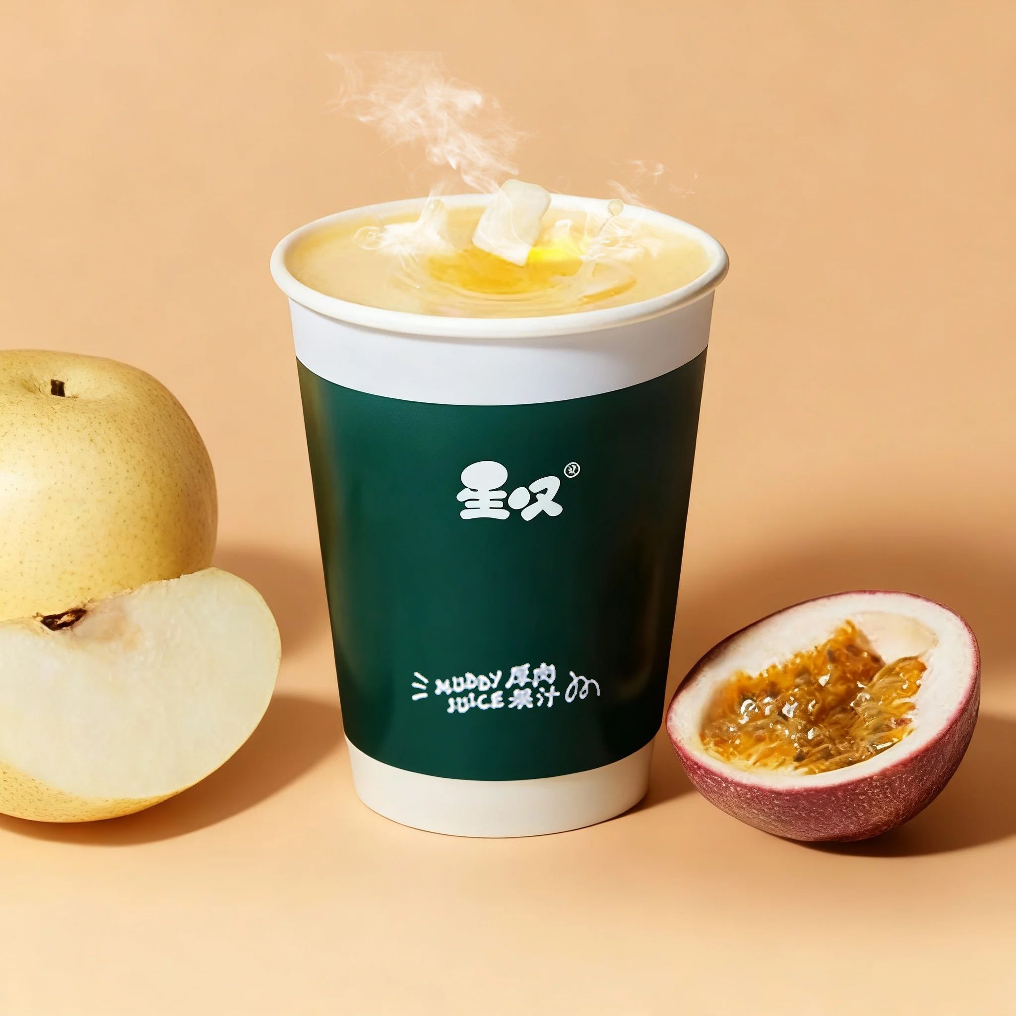 暖饮•雪梨百香果