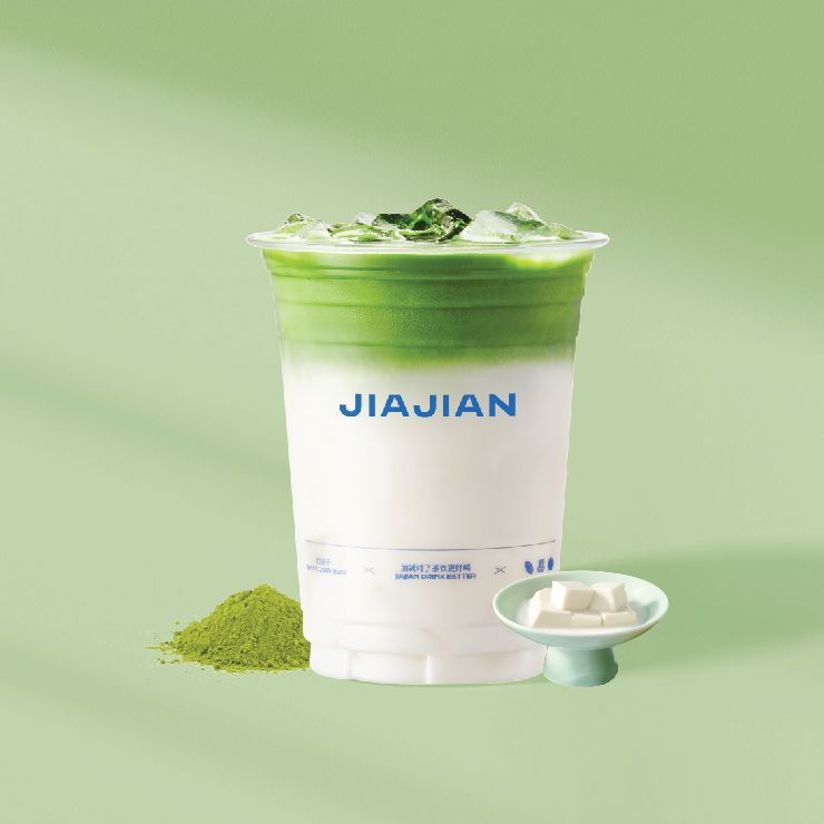 抹茶鲜奶冻