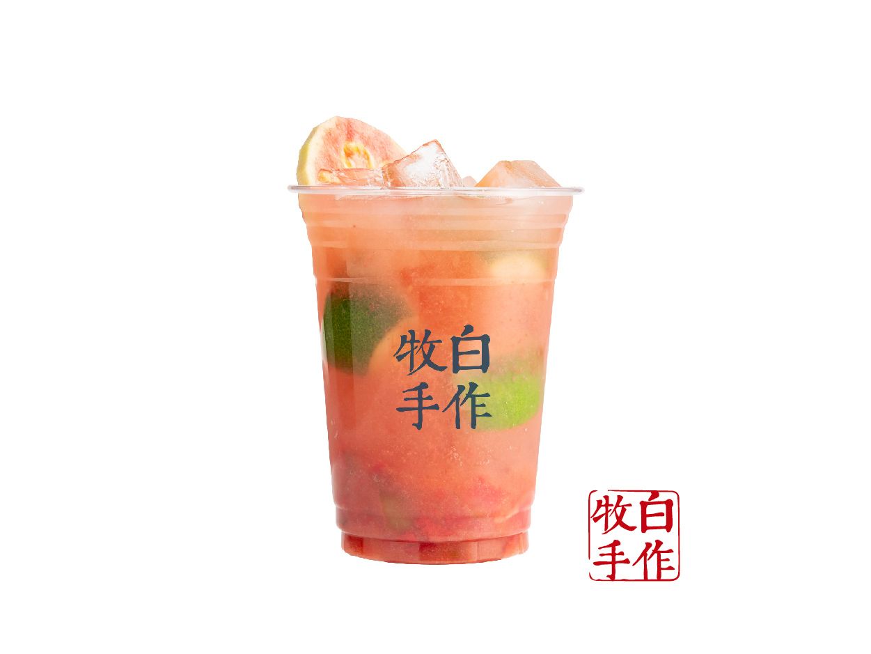手打粉芭乐柠茶