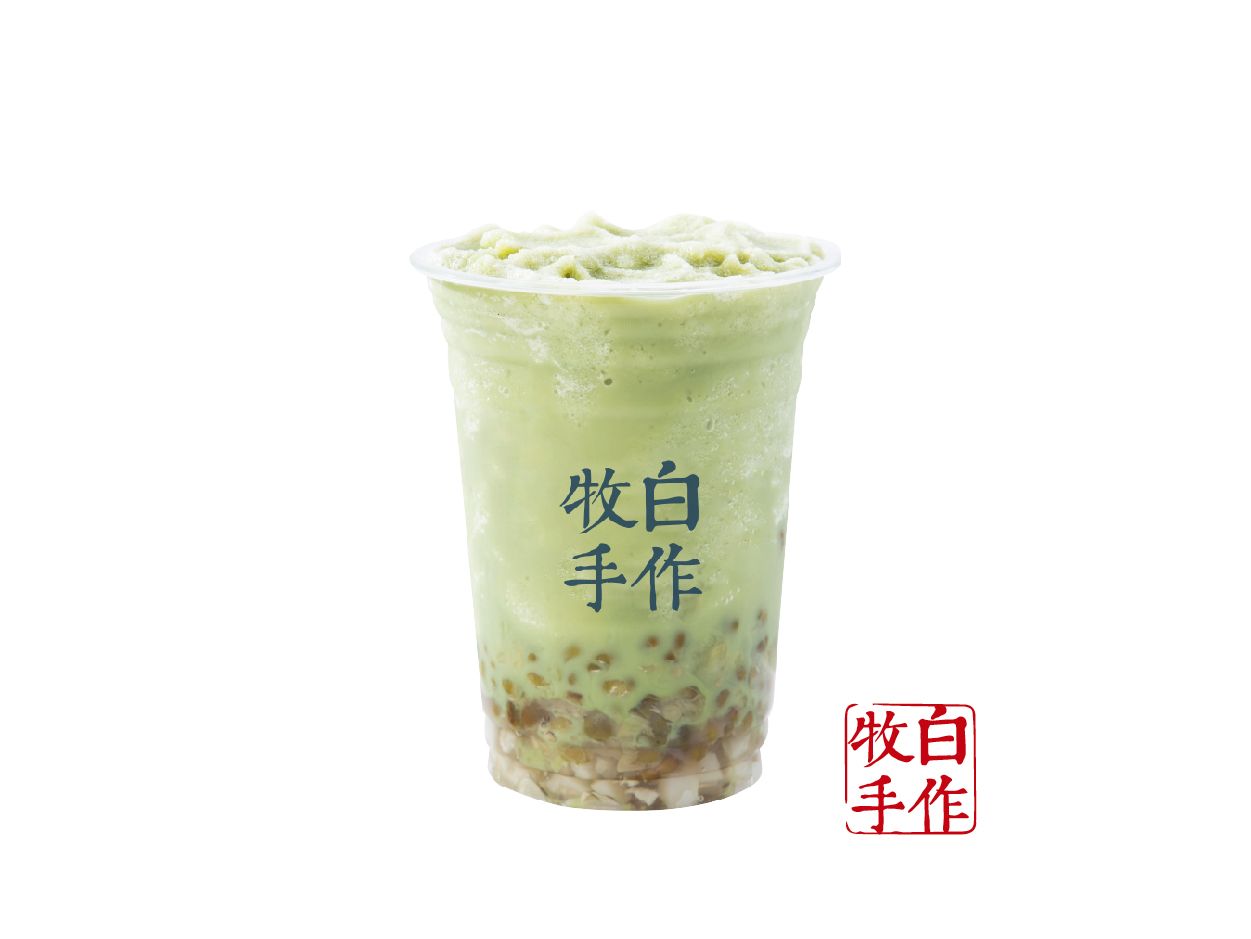 有机绿豆抹茶冰