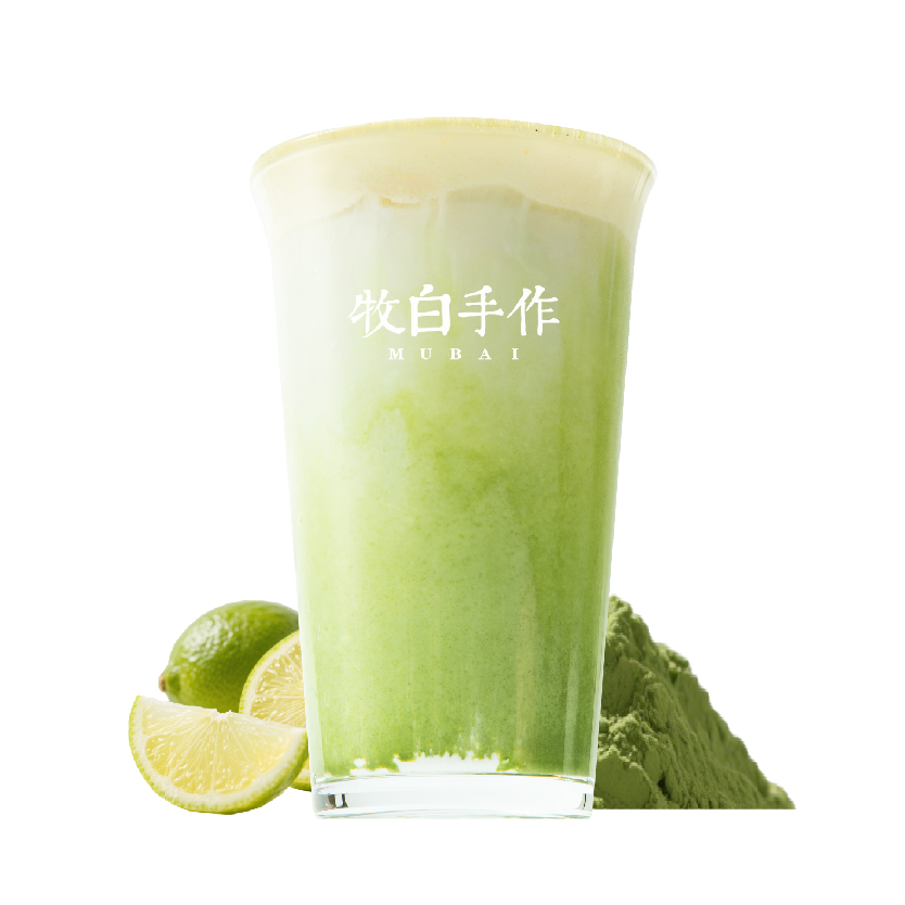 径山抹茶柠檬奶