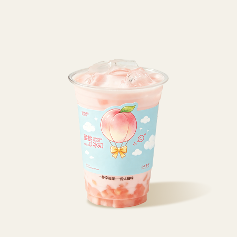 水蜜桃冰奶