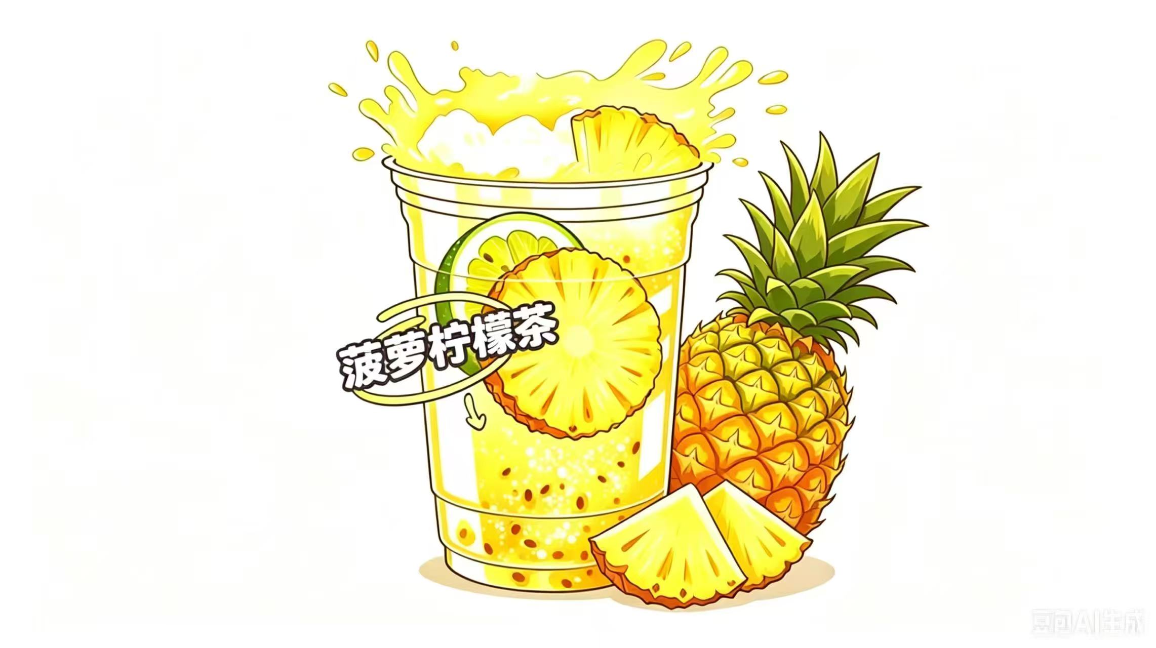 菠萝柠檬茶