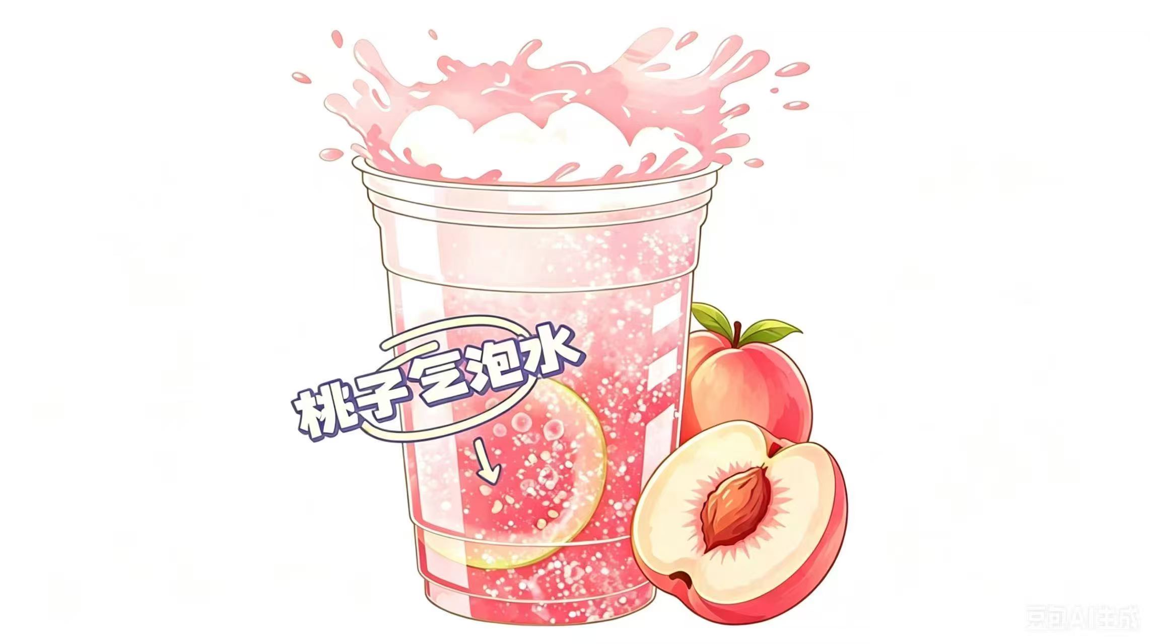 桃子气泡水