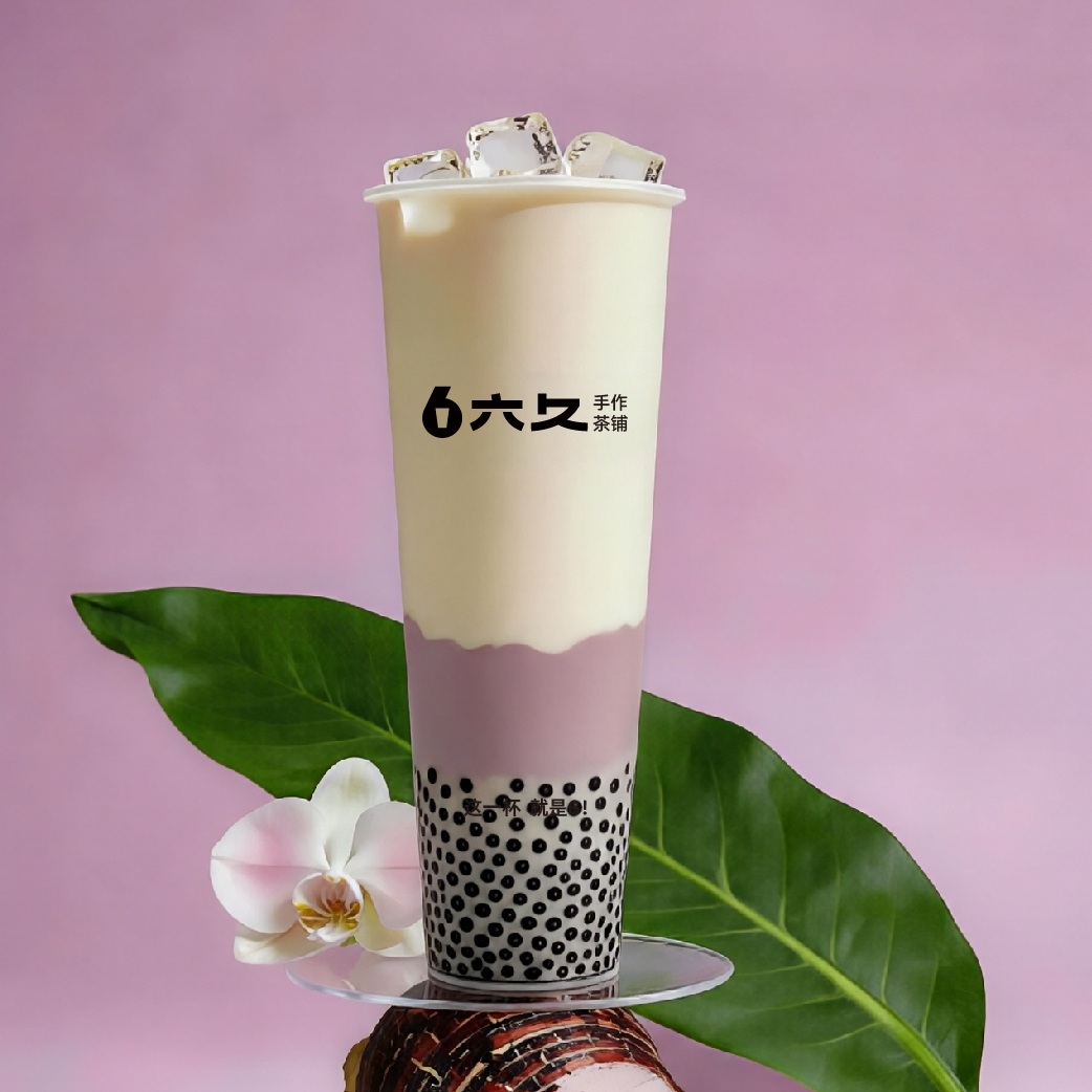 超大杯芋泥小珍珠奶绿