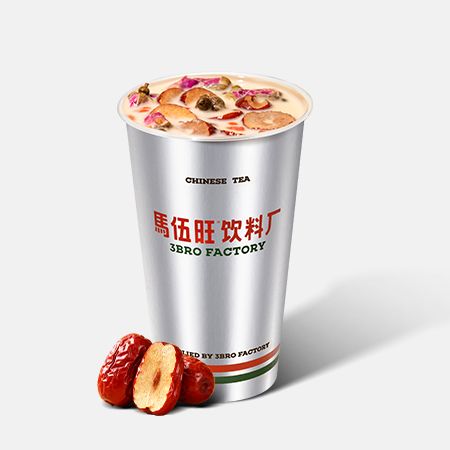 玫瑰·红枣牛乳茶