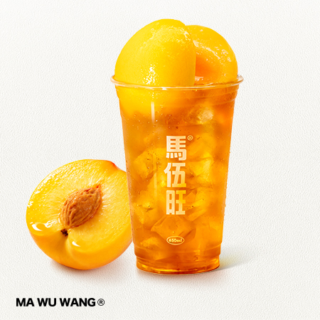 整个黄桃冰茶