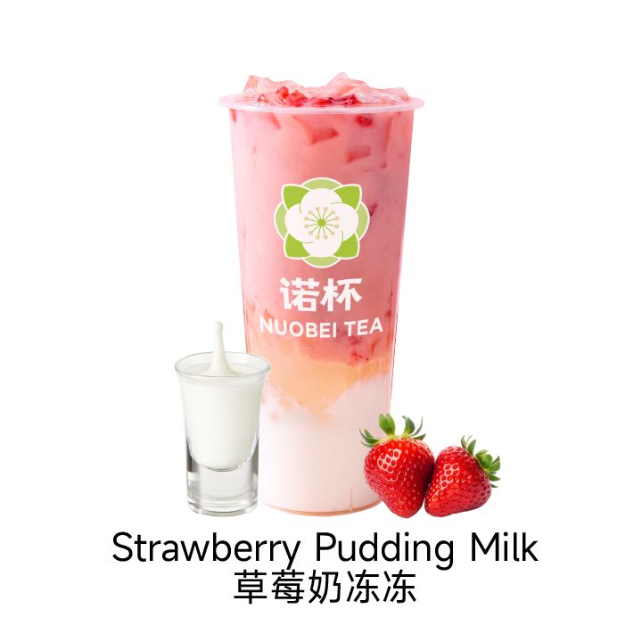 Strawberry Pudding  Milk