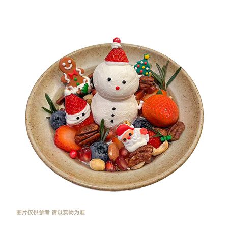 圣诞雪人酸奶碗