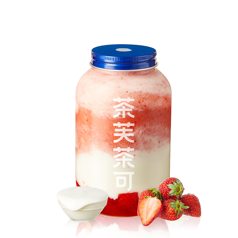 手摇草莓活菌酸奶