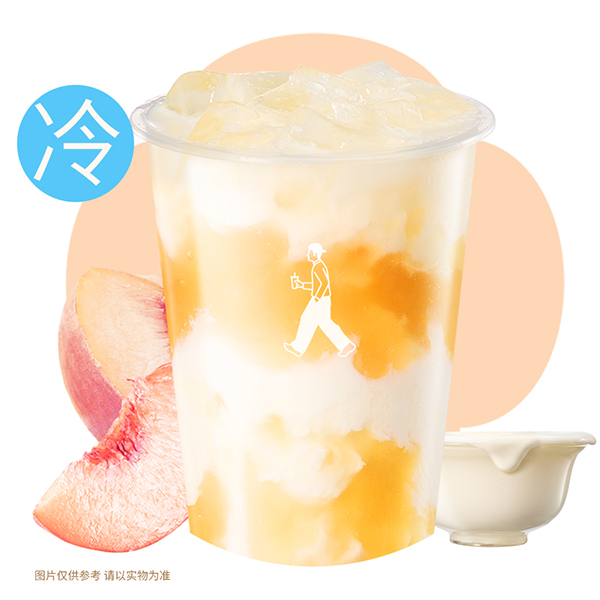 白桃益菌酸奶