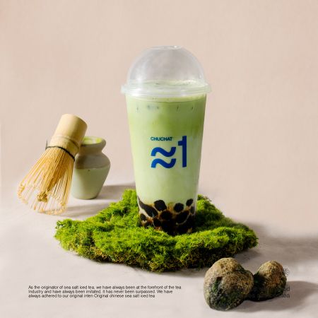 抹茶黑糖啵啵牛乳