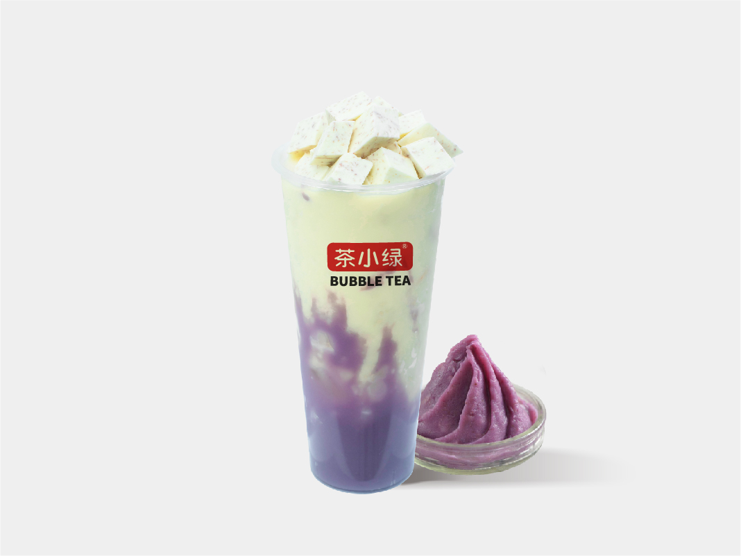 厚芋泥桃桃奶茶