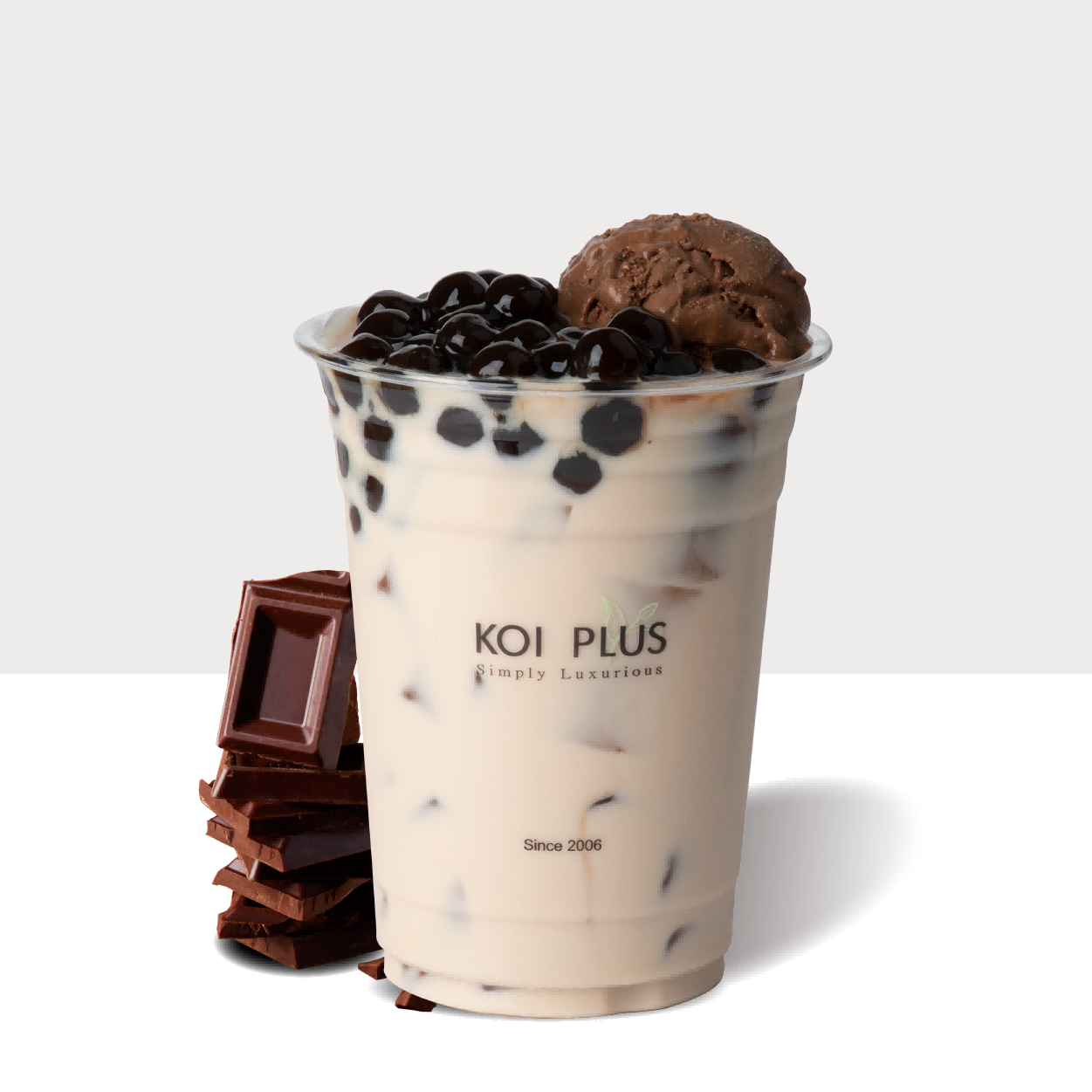 浓情黑巧冰伯爵奶茶
