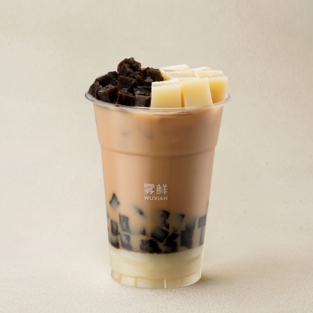 黑糖粉粿豆花奶茶