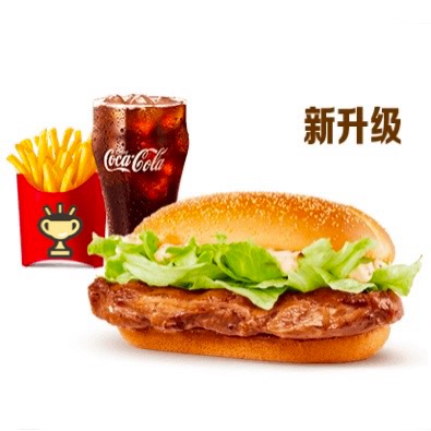 板烧鸡腿堡单人套餐