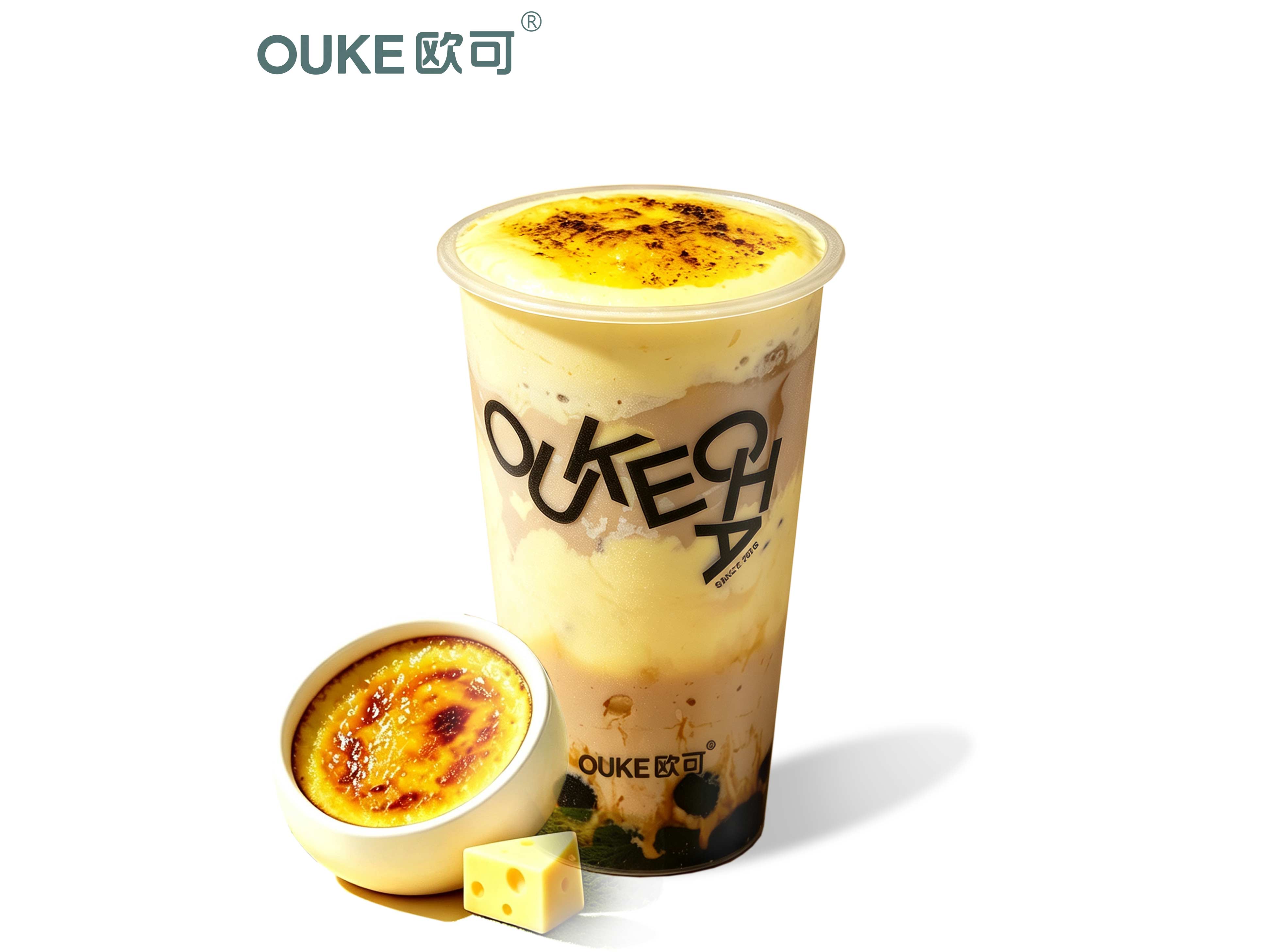 烤布蕾蛋糕珍奶