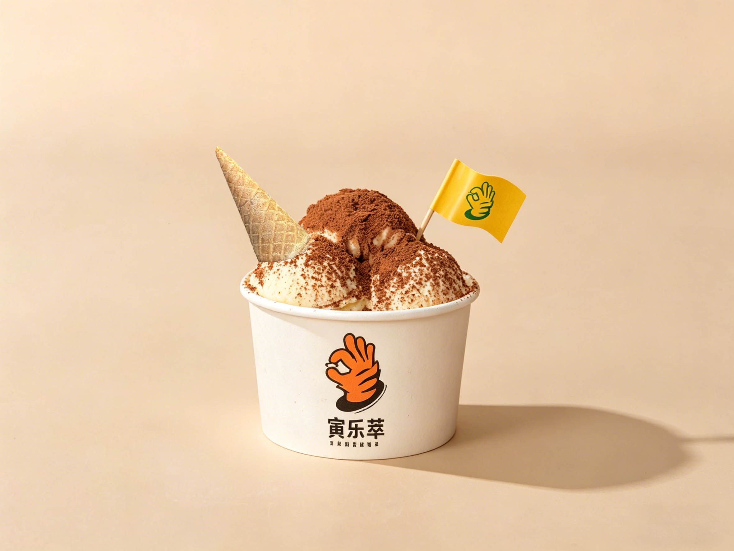 焦糖饼干冰淇淋