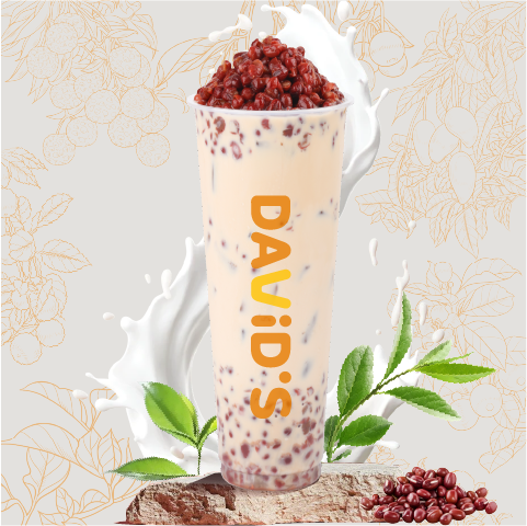 红豆奶茶长长杯
