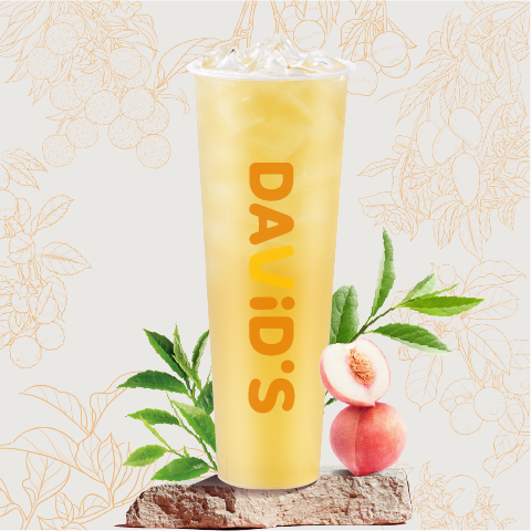 白桃乌龙茶长长杯