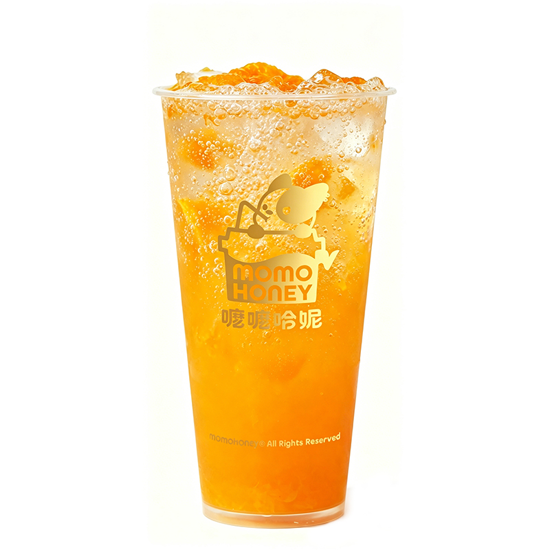 蜜橘啵啵冰茶