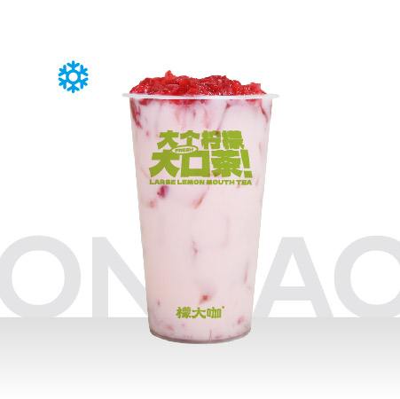 玫瑰荔枝冰奶