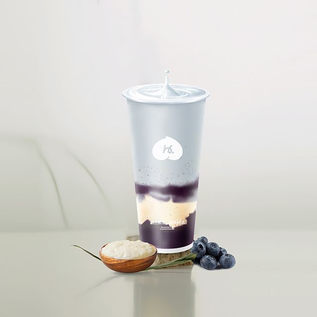 蓝莓麻薯鲜奶茶