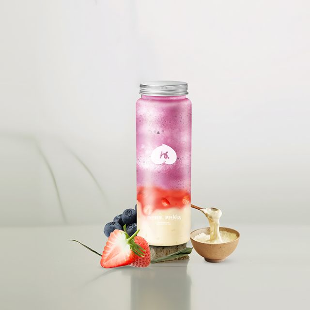 蓝莓草莓酸奶冰