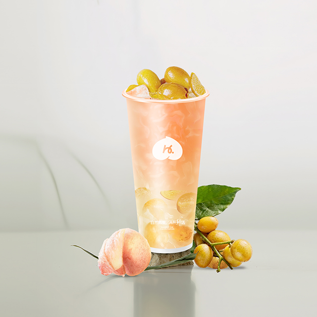 黄皮蜜桃冰茶