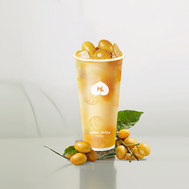 黄皮柠檬冰茶