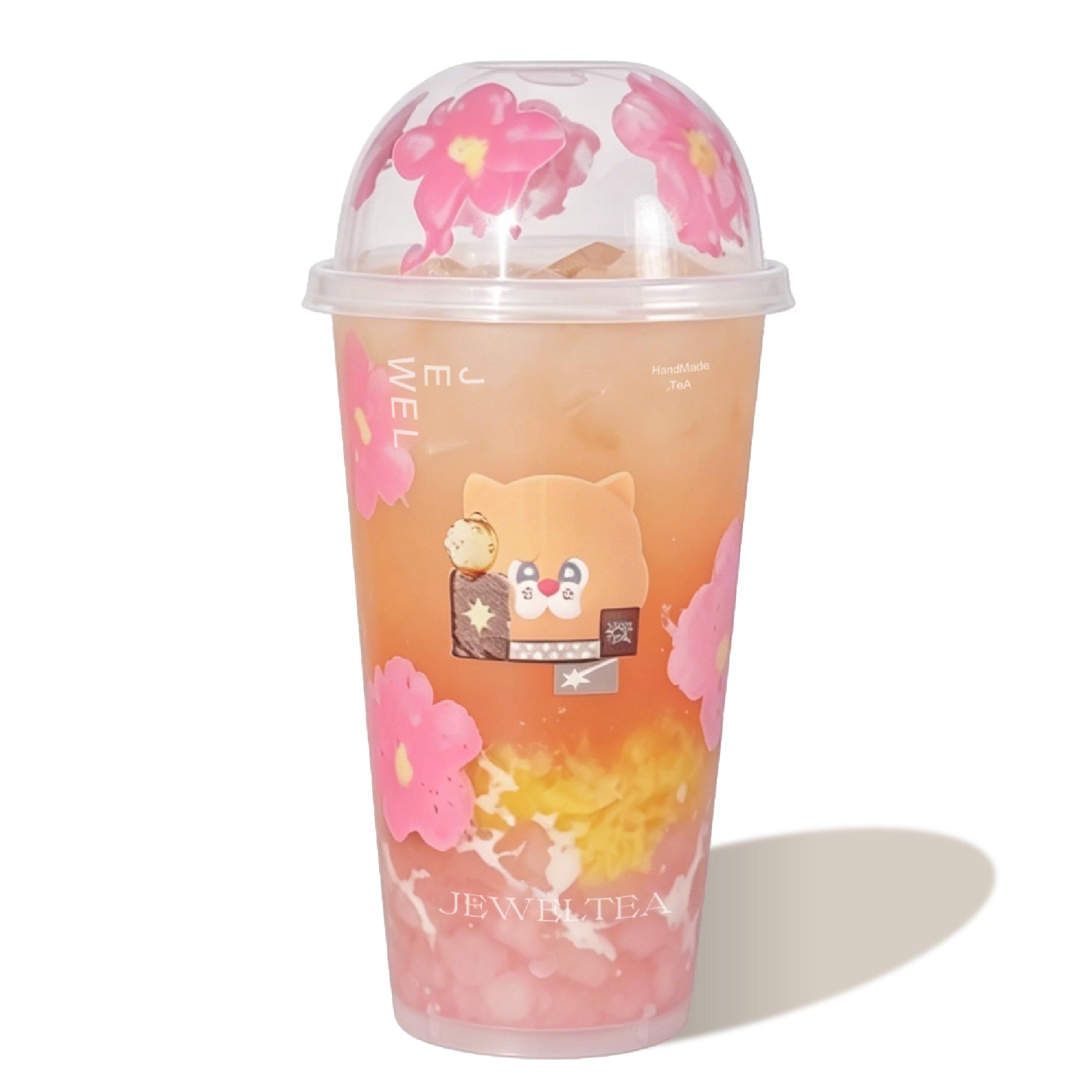 桃崽pink珍珠茉莉柚 Pink Bubble Tea