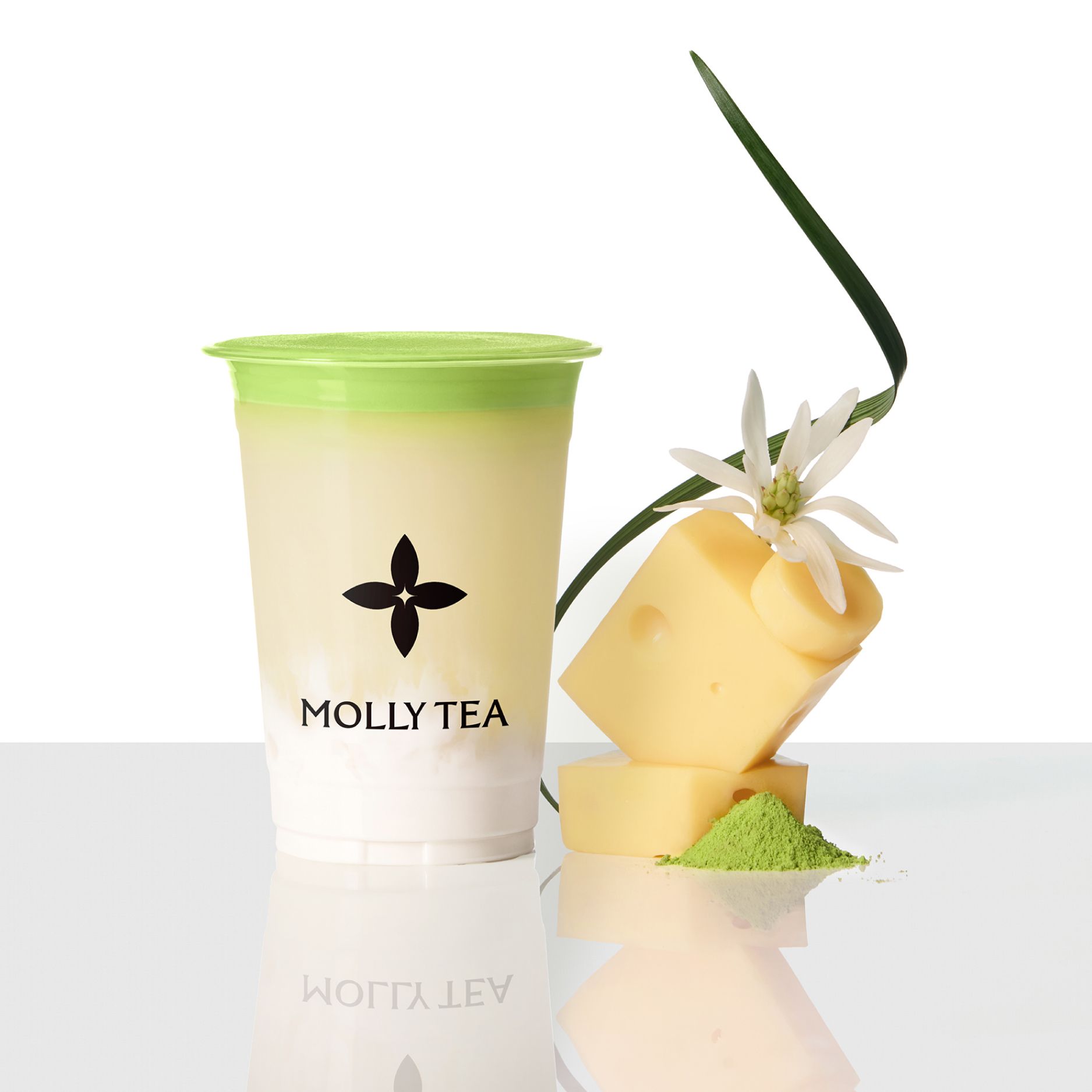 [餐饮单品]-茉莉奶白-抹茶白兰咸酪乳[中杯]