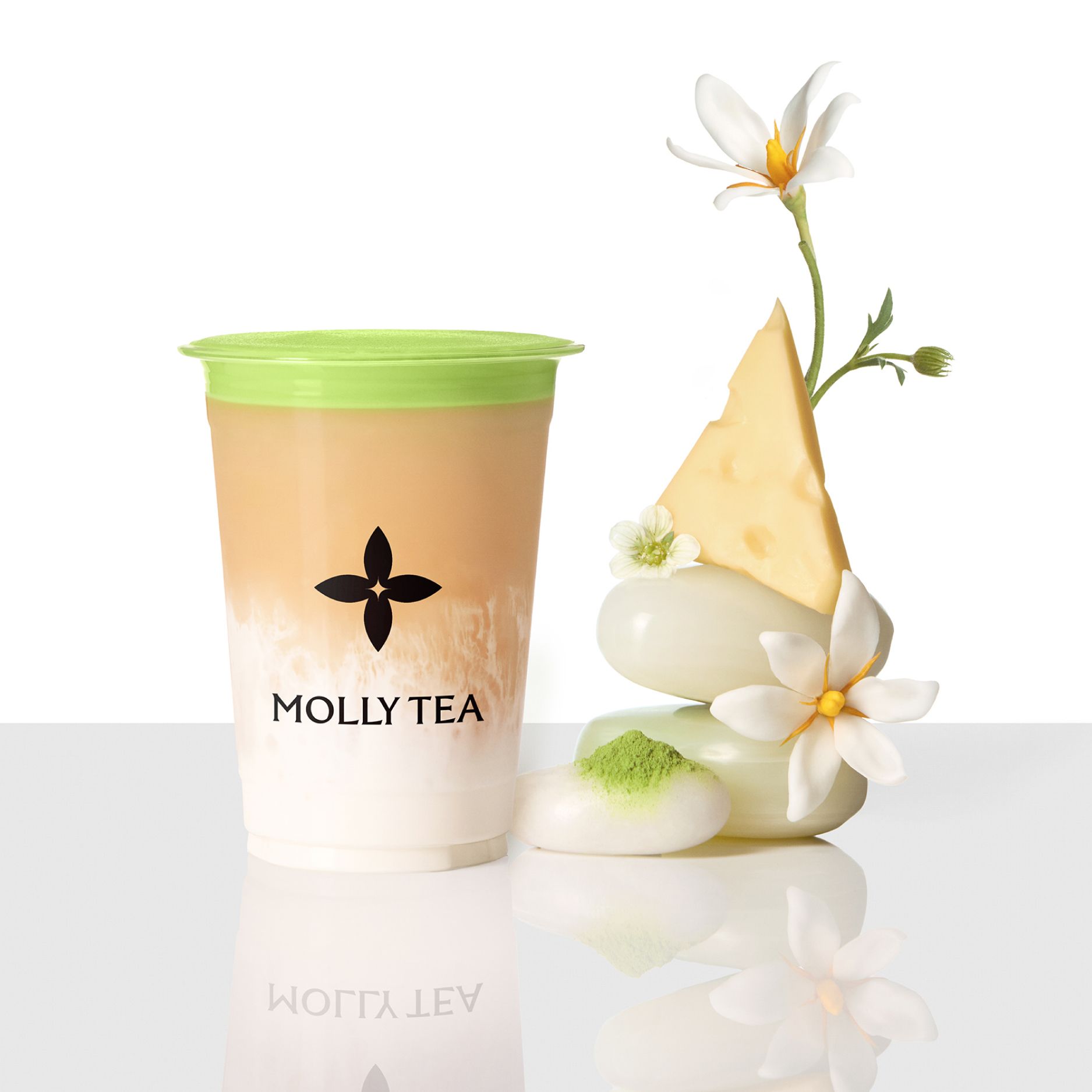 [餐饮单品]-茉莉奶白-抹茶栀子咸酪乳[中杯]