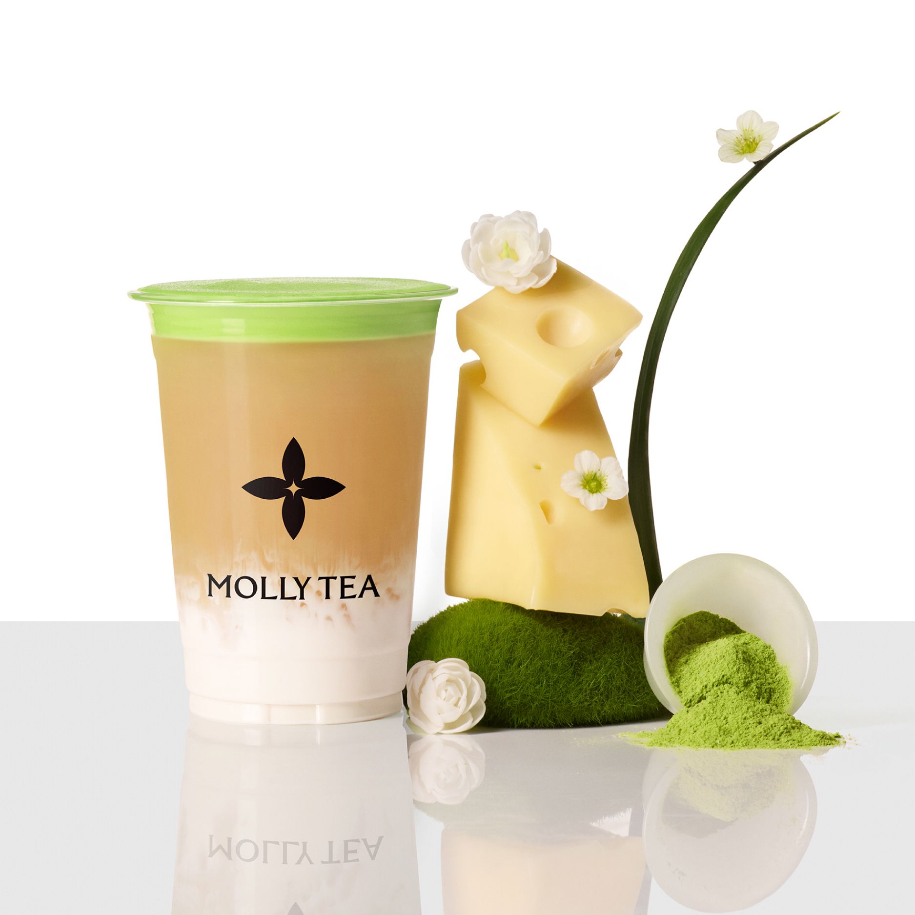 [餐饮单品]-茉莉奶白-抹茶茉莉咸酪乳[中杯]