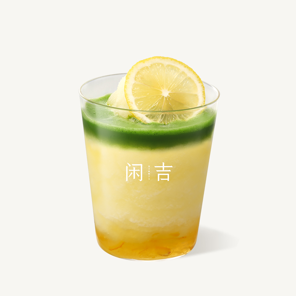 黄柠檬抹茶冰沙