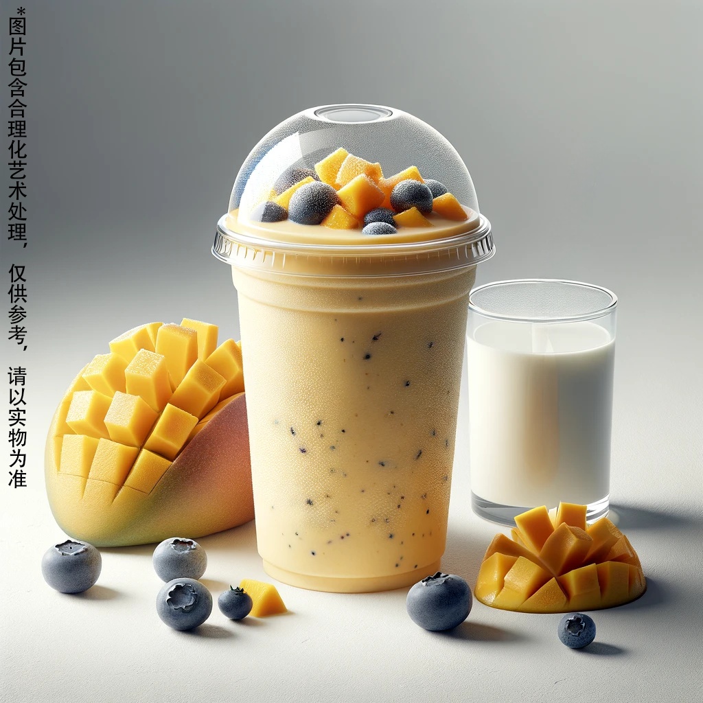 蓝莓芒果牛奶