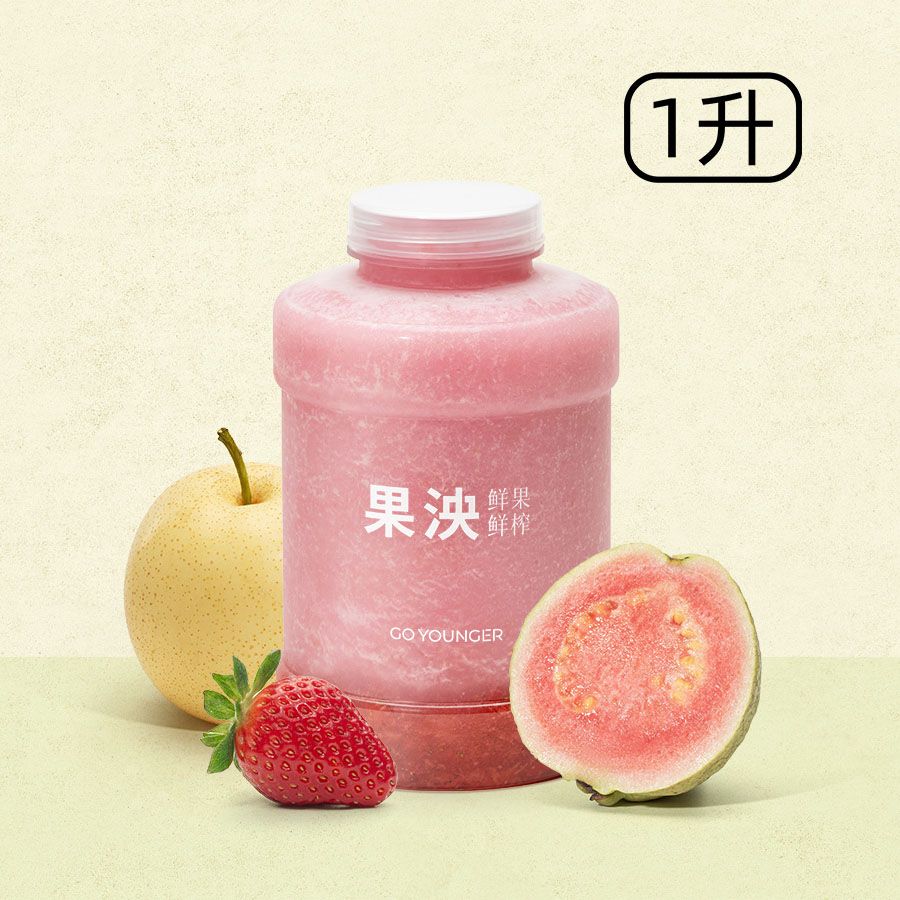 粉芭乐草莓冰(1升)