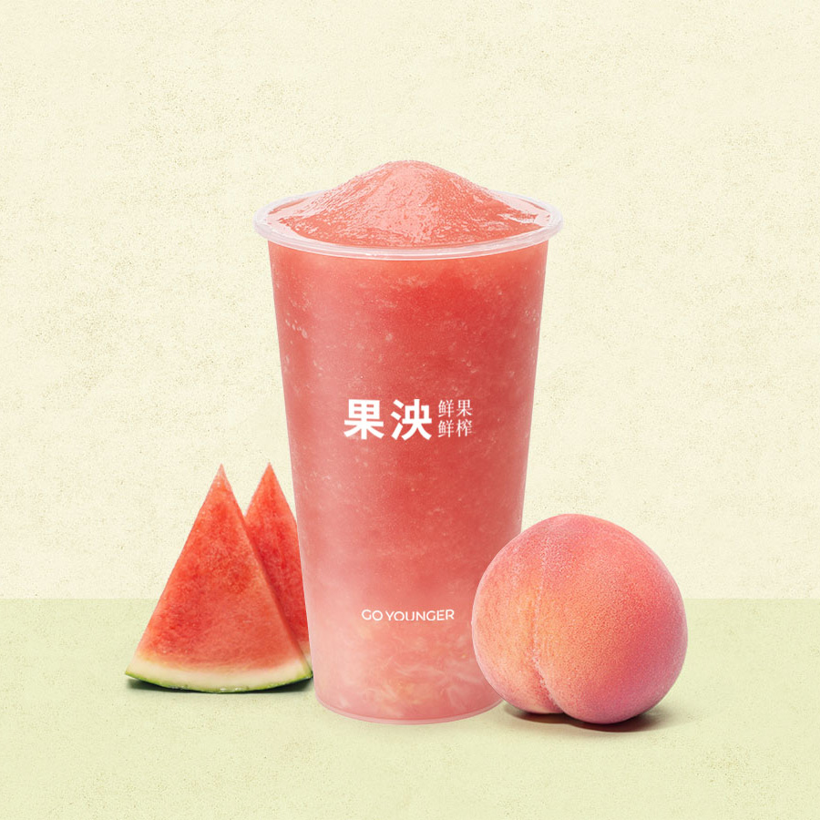 手捣爆汁水蜜桃·西瓜冰