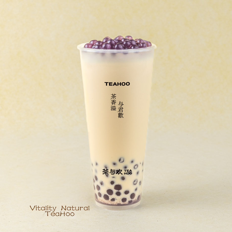 蓝莓爆蛋奶茶