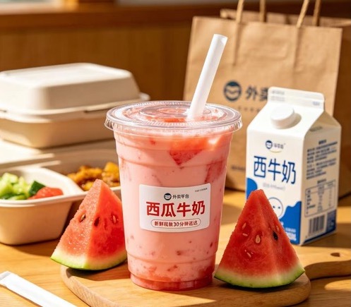 西瓜茉莉冰奶