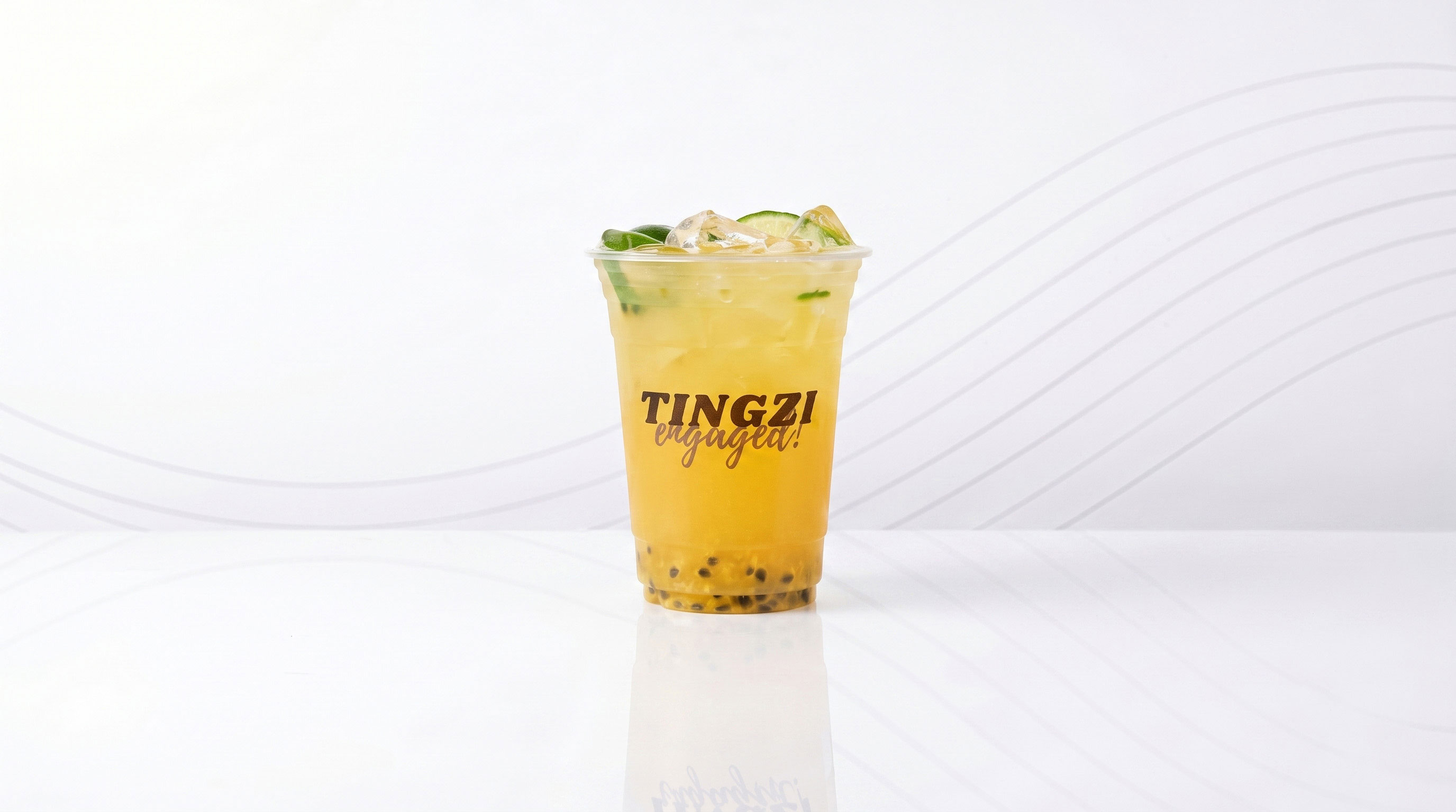 鲜桔百香果冰茶
