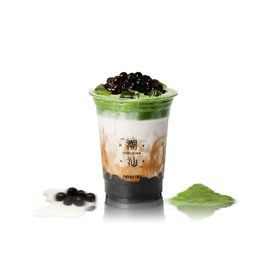 黑糖波波抹茶拿铁