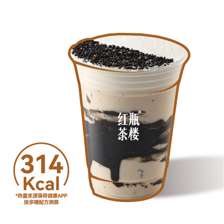 水墨丹霞·咸法酪黑芝麻奶盖
